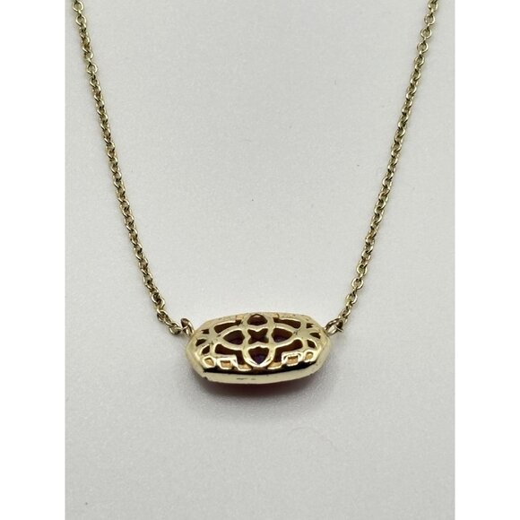 Kendra Scott Elisa Gold-Plated Necklace With Iridescent Opal Stone Pendant - Picture 4 of 6